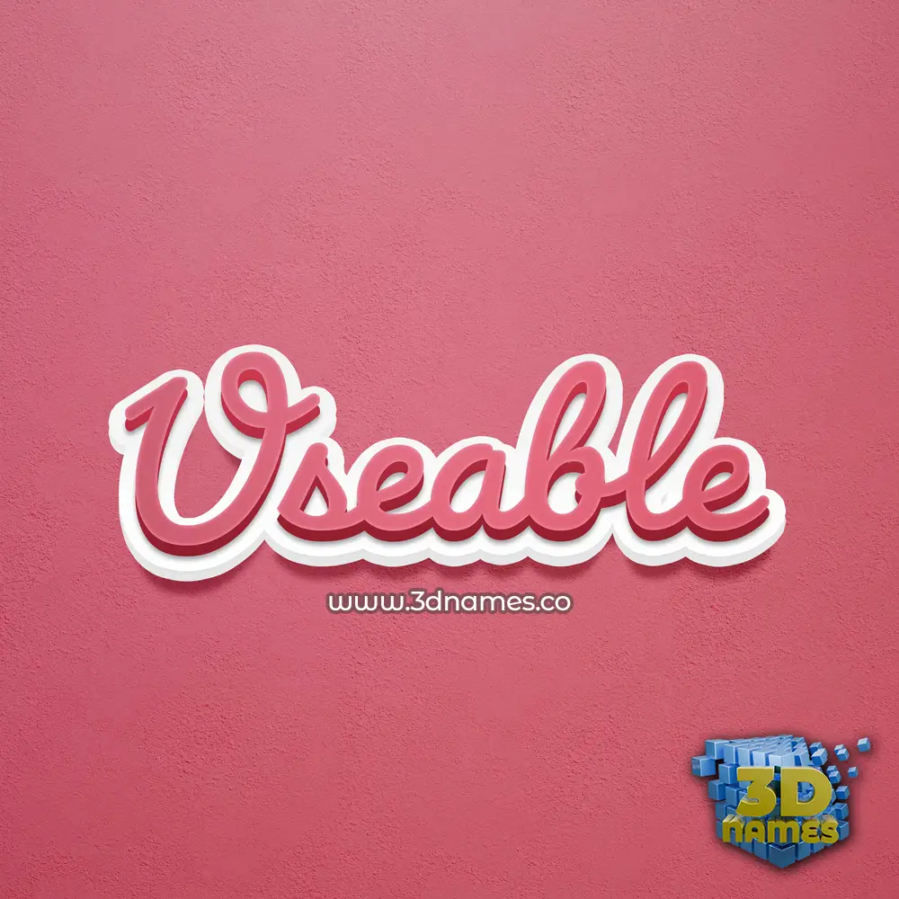 useable in Red Scribble style - 3D name wallpaper