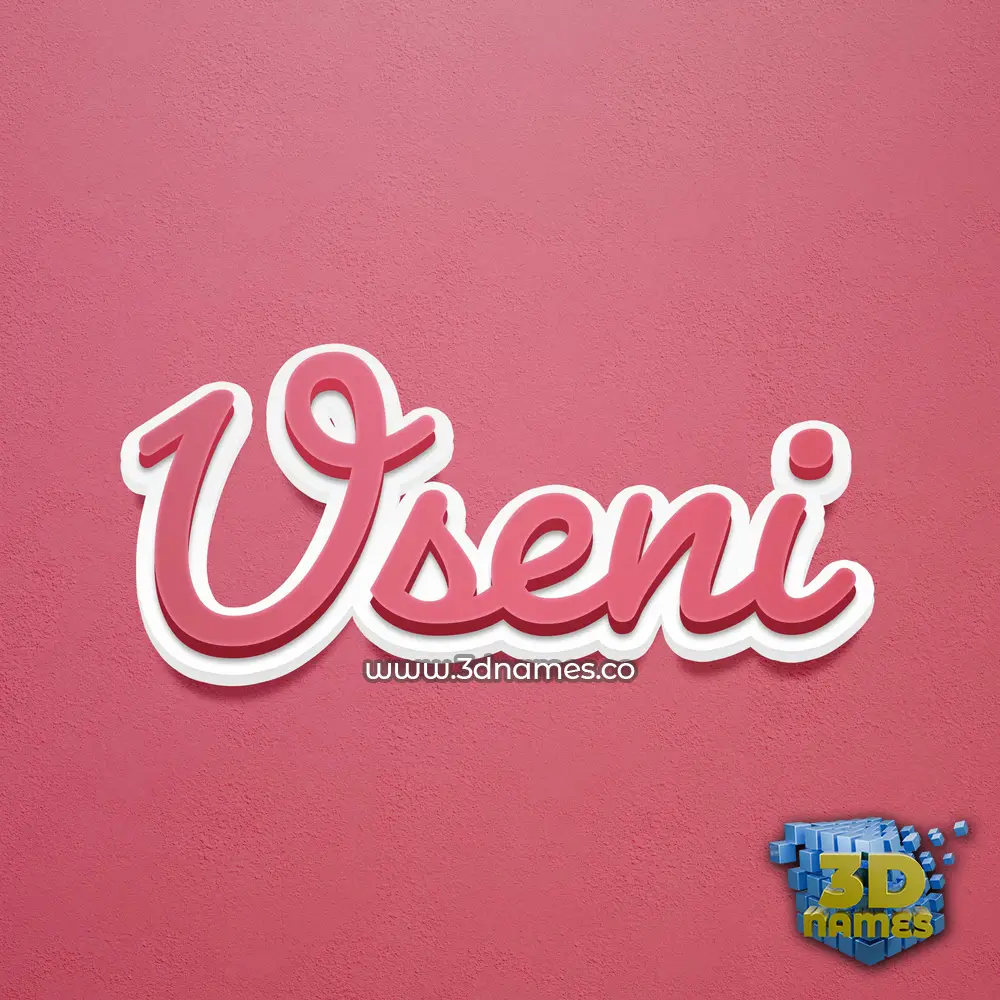 useni in Red Scribble style - 3D name wallpaper