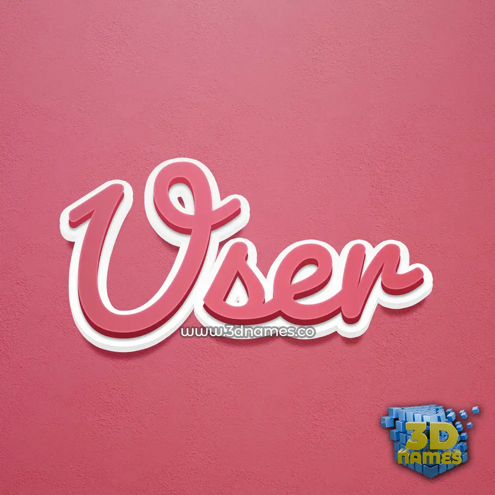 user in Red Scribble style - 3D name wallpaper
