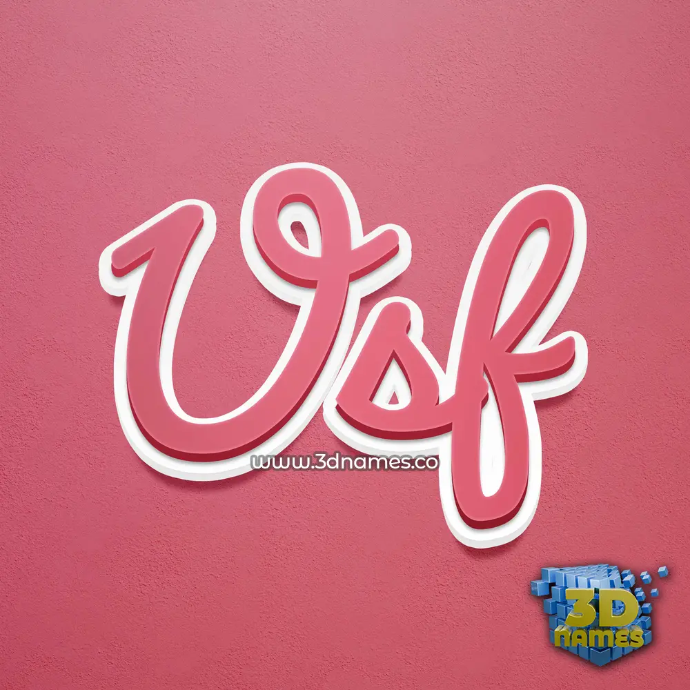 usf in Red Scribble style - 3D name wallpaper