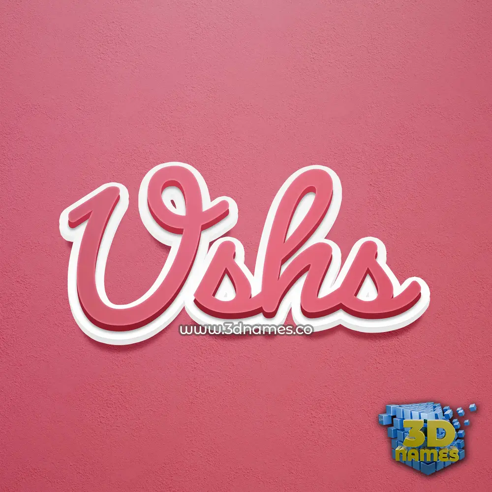 ushs in Red Scribble style - 3D name wallpaper