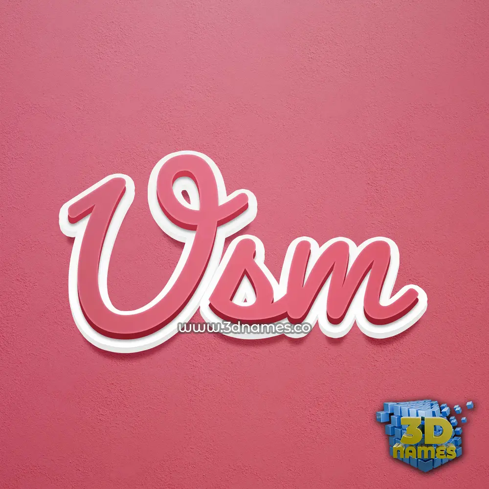 usm in Red Scribble style - 3D name wallpaper