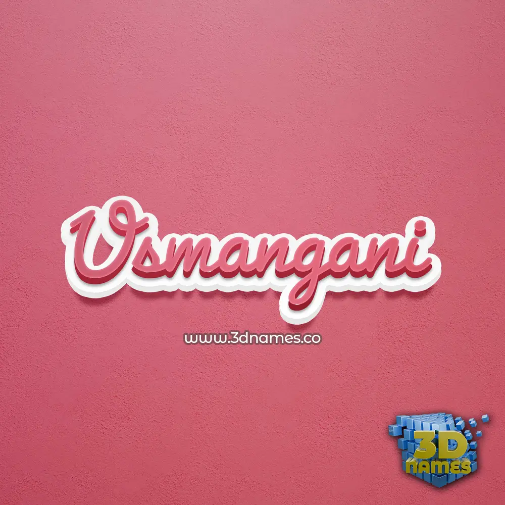 usmangani in Red Scribble style - 3D name wallpaper