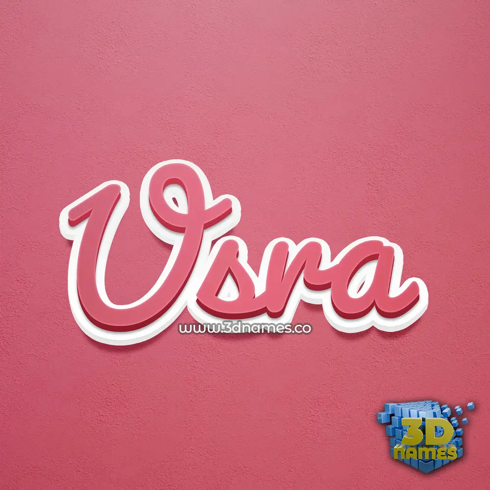 usra in Red Scribble style - 3D name wallpaper
