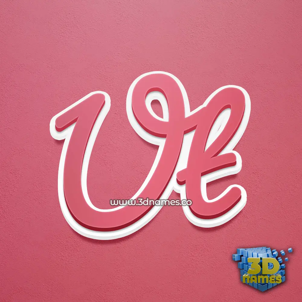 ut in Red Scribble style - 3D name wallpaper