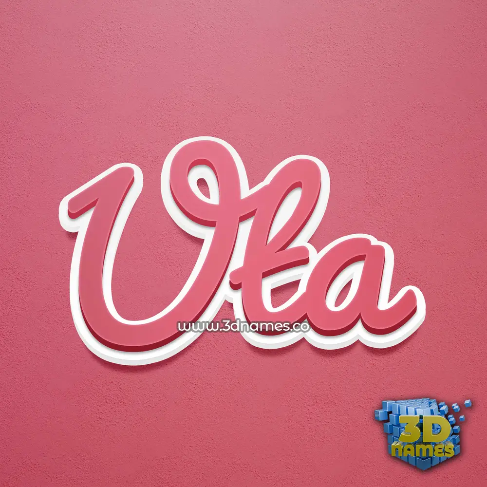 uta in Red Scribble style - 3D name wallpaper