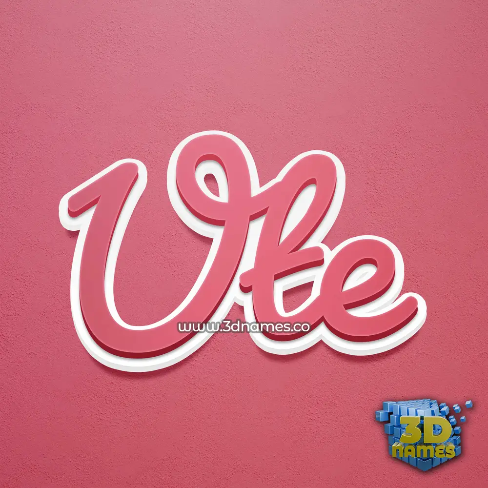 ute in Red Scribble style - 3D name wallpaper