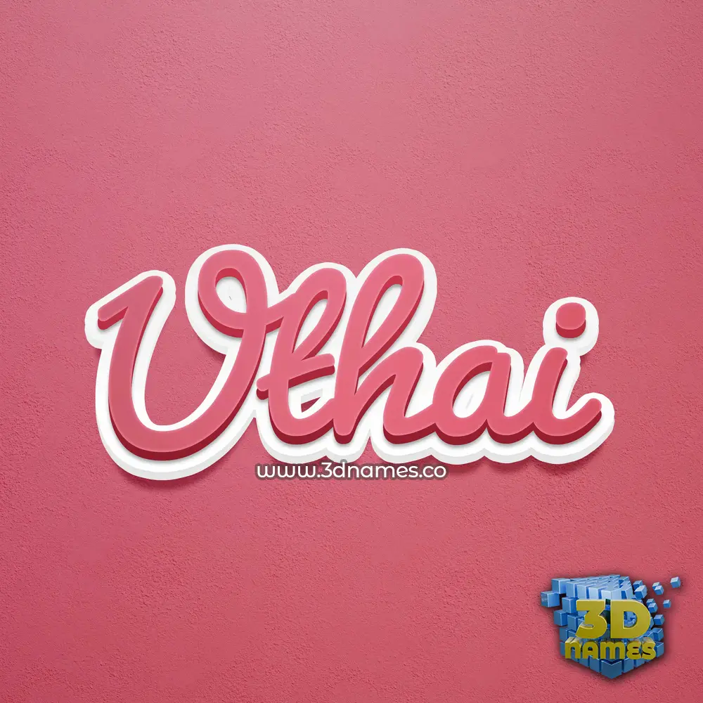uthai in Red Scribble style - 3D name wallpaper