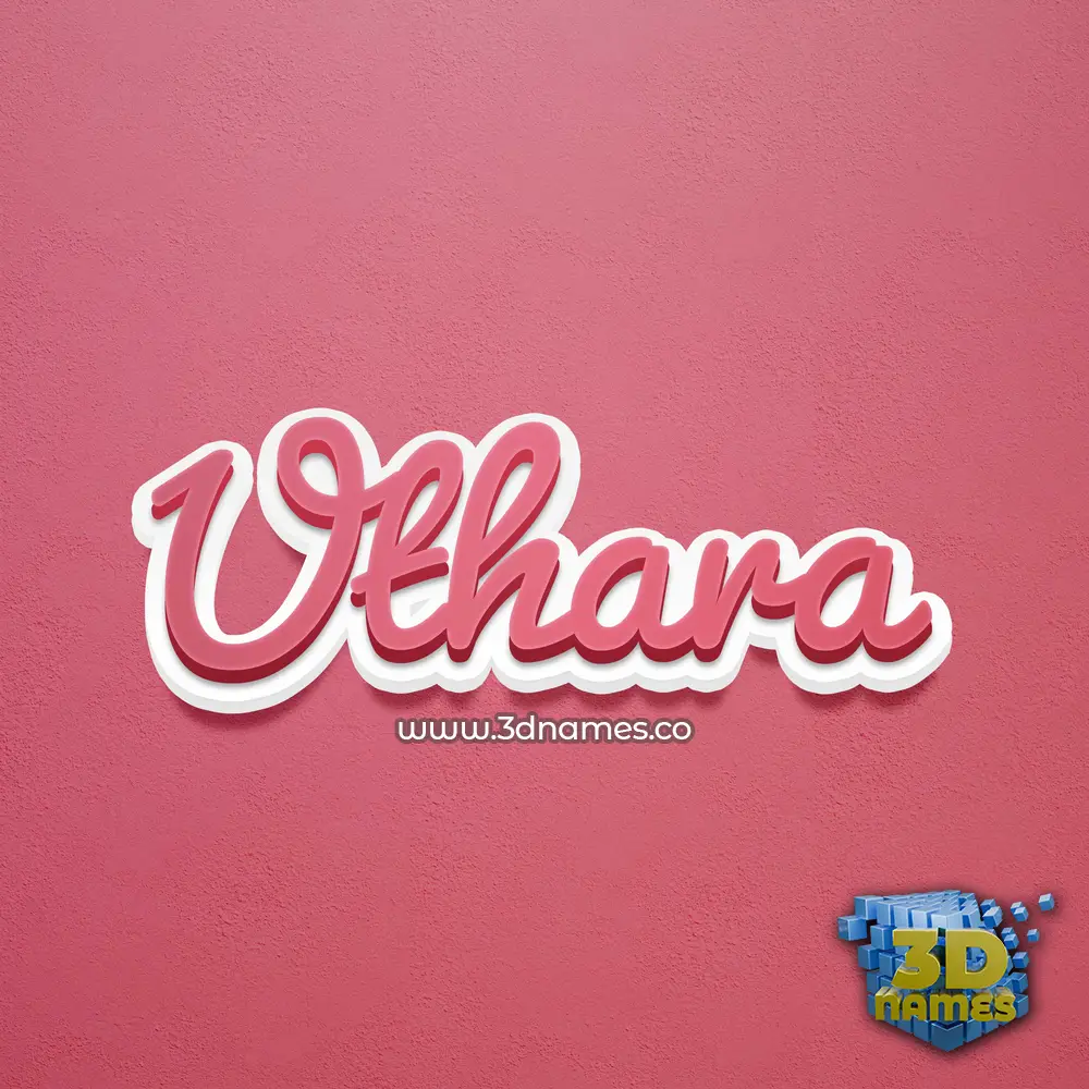 uthara in Red Scribble style - 3D name wallpaper