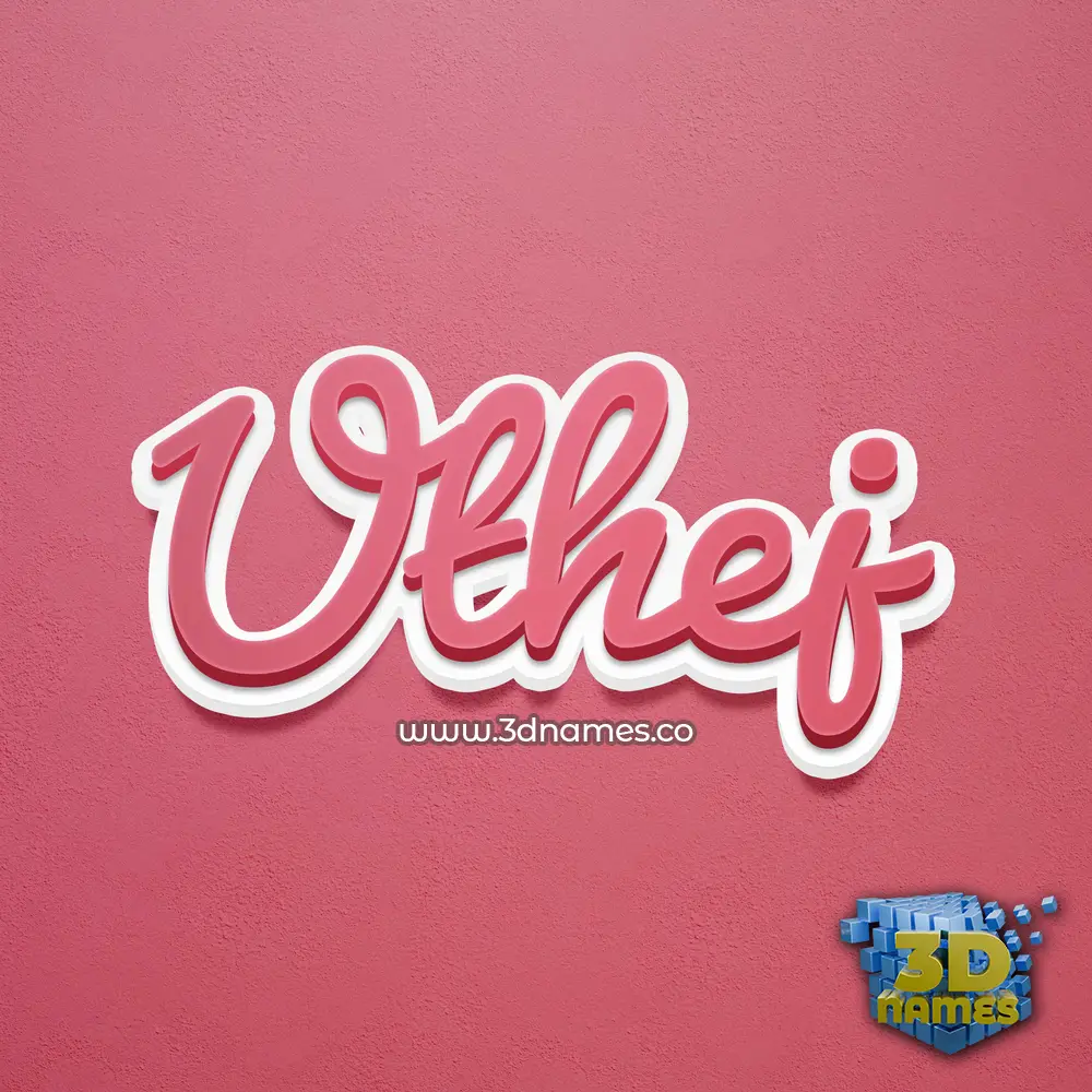 uthej in Red Scribble style - 3D name wallpaper