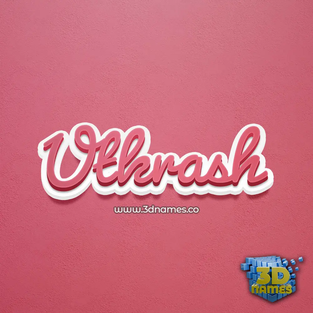 utkrash in Red Scribble style - 3D name wallpaper