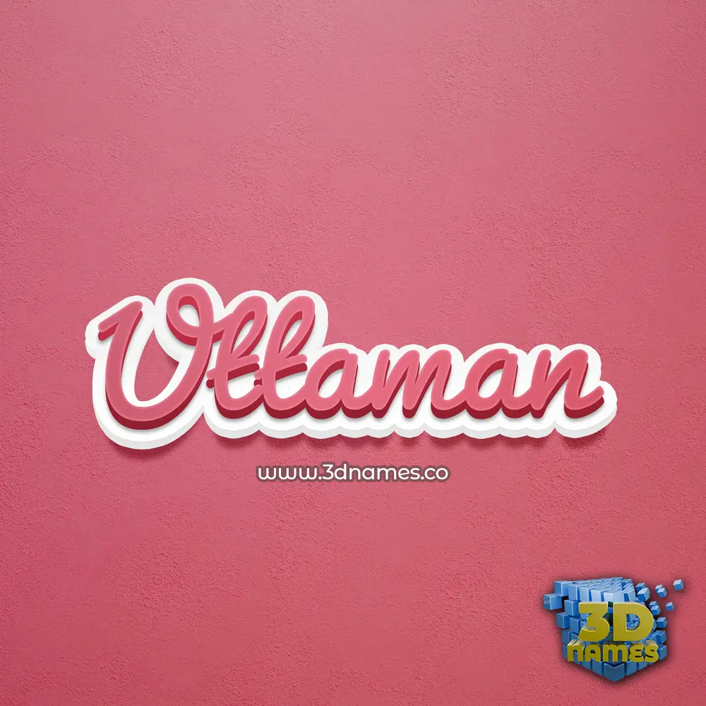 uttaman in Red Scribble style - 3D name wallpaper