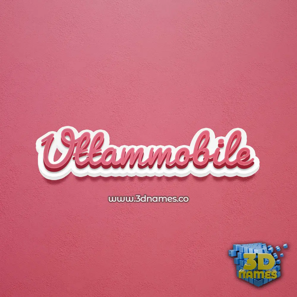 uttammobile in Red Scribble style - 3D name wallpaper