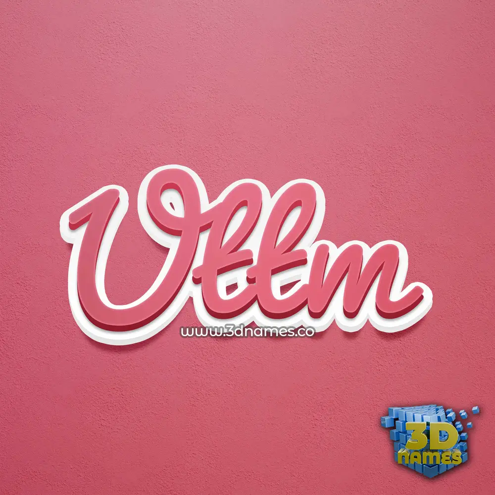 uttm in Red Scribble style - 3D name wallpaper