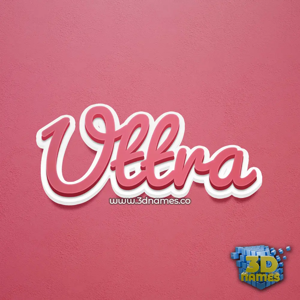 uttra in Red Scribble style - 3D name wallpaper