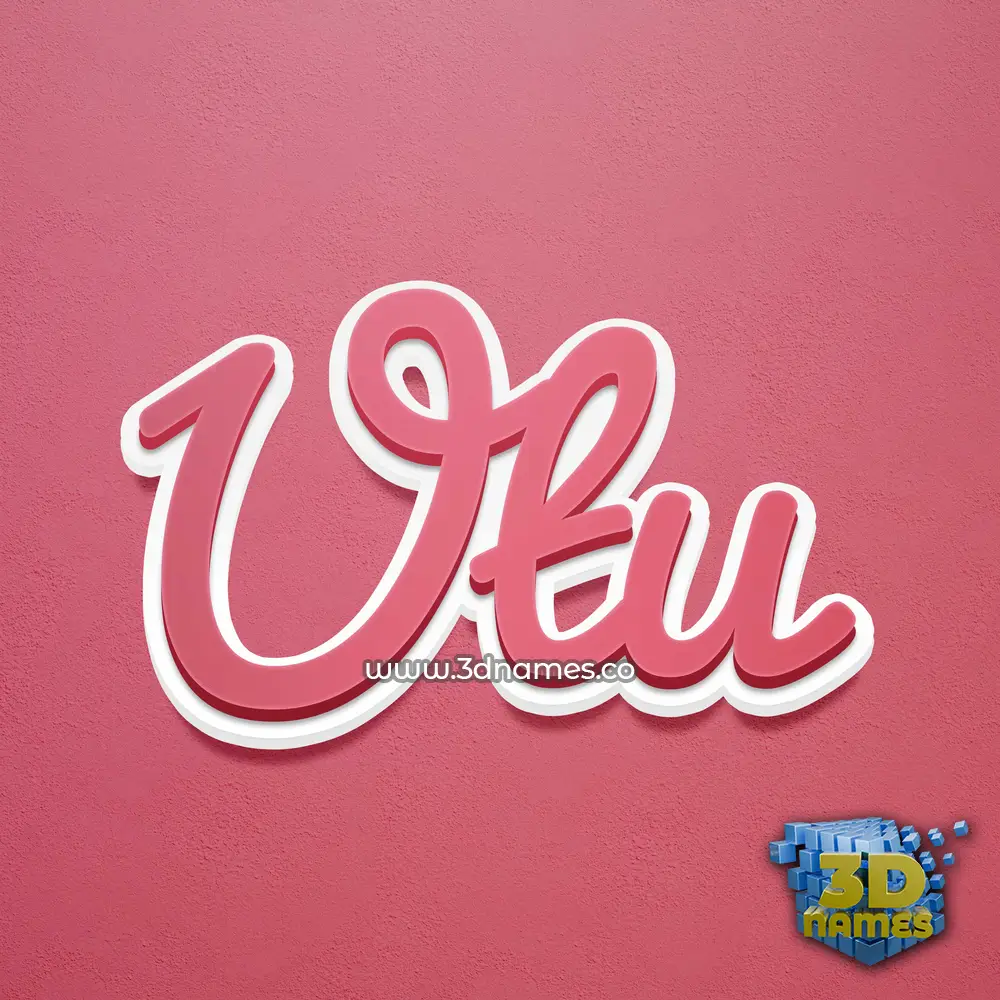 utu in Red Scribble style - 3D name wallpaper