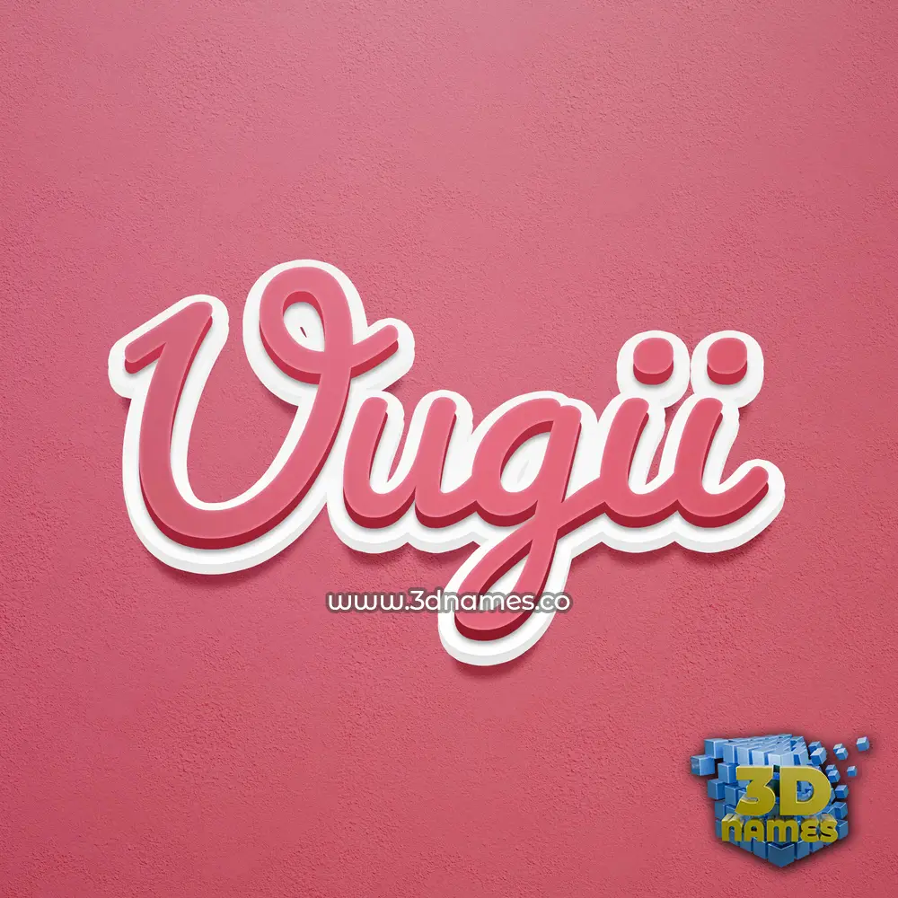 uugii in Red Scribble style - 3D name wallpaper