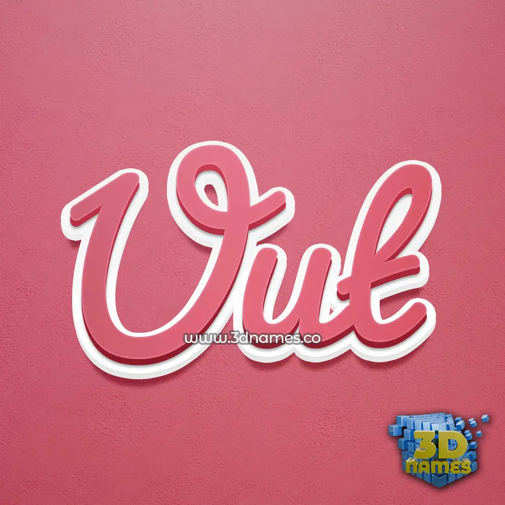 uut in Red Scribble style - 3D name wallpaper