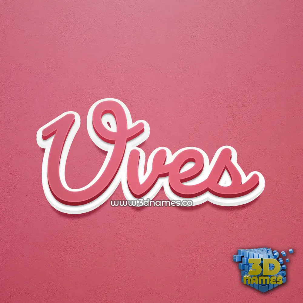 uves in Red Scribble style - 3D name wallpaper