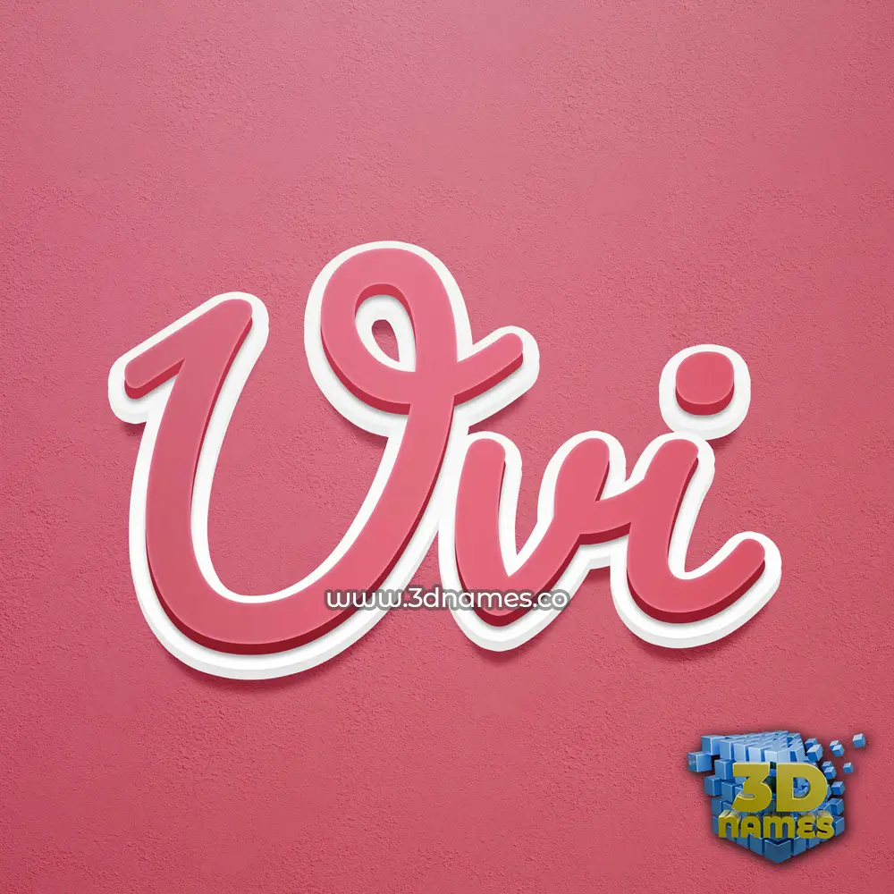 uvi in Red Scribble style - 3D name wallpaper