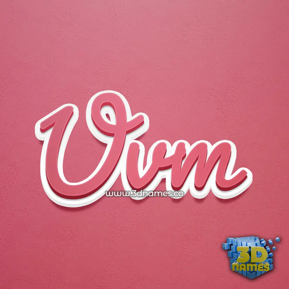uvm in Red Scribble style - 3D name wallpaper
