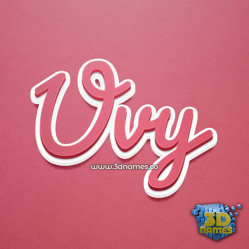 uvy in Red Scribble style - 3D name wallpaper