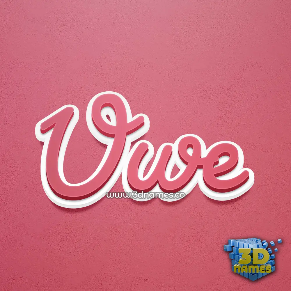 uwe in Red Scribble style - 3D name wallpaper