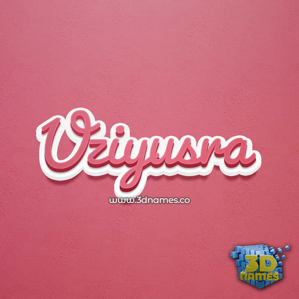 uziyusra in Red Scribble style - 3D name wallpaper
