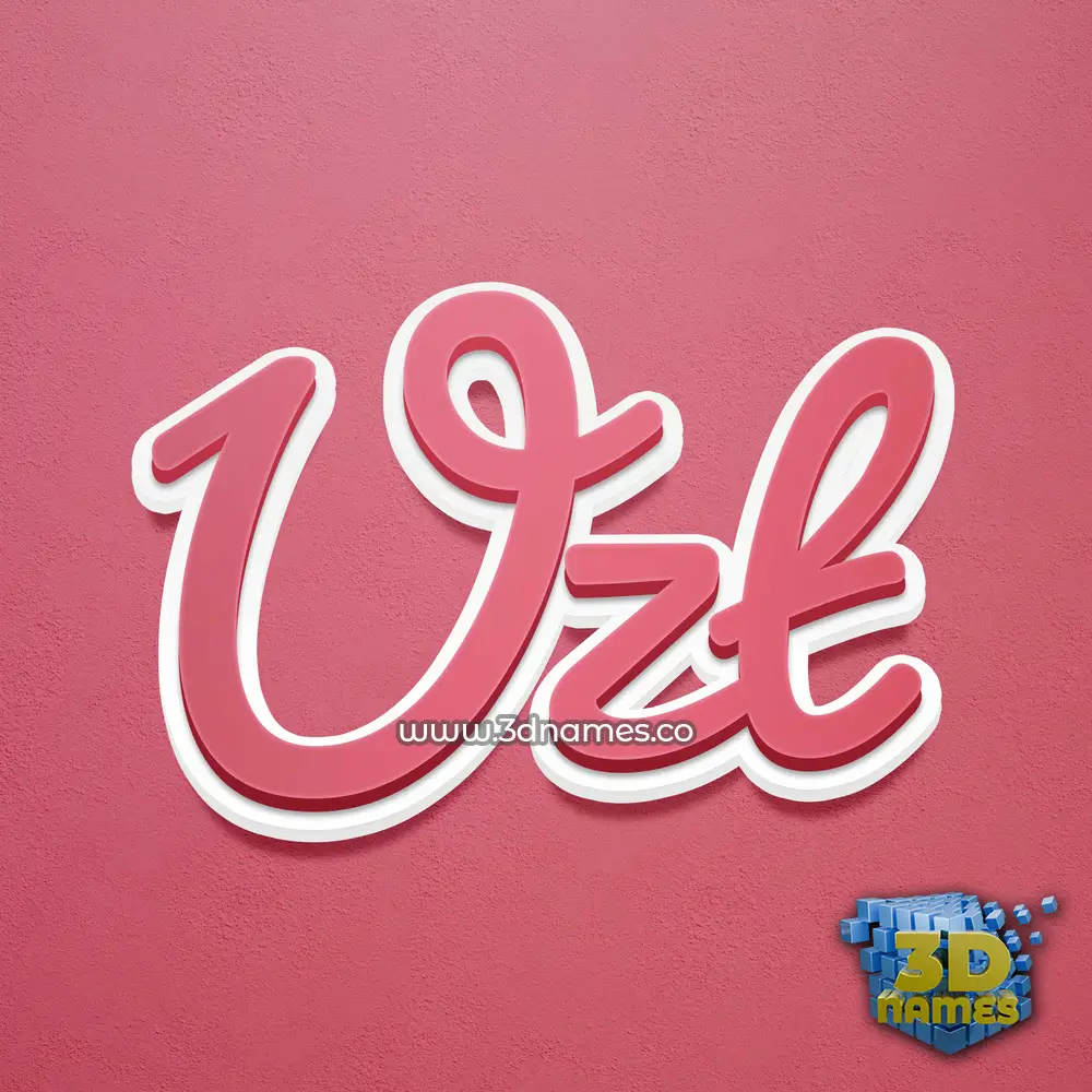 uzt in Red Scribble style - 3D name wallpaper
