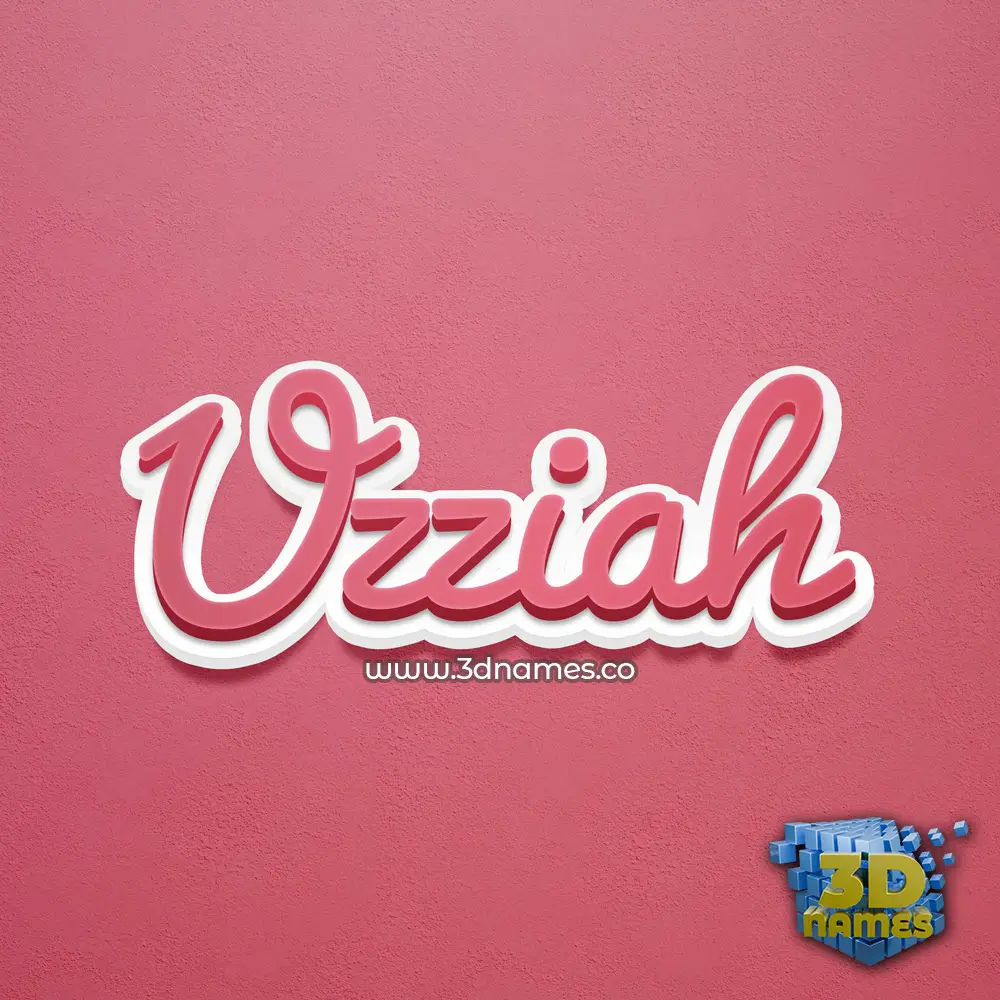 uzziah in Red Scribble style - 3D name wallpaper