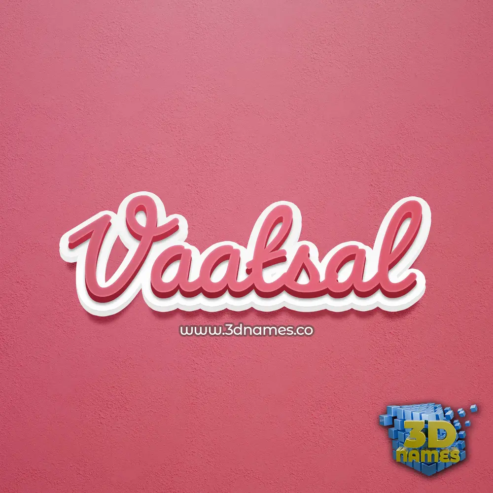 vaatsal in Red Scribble style - 3D name wallpaper