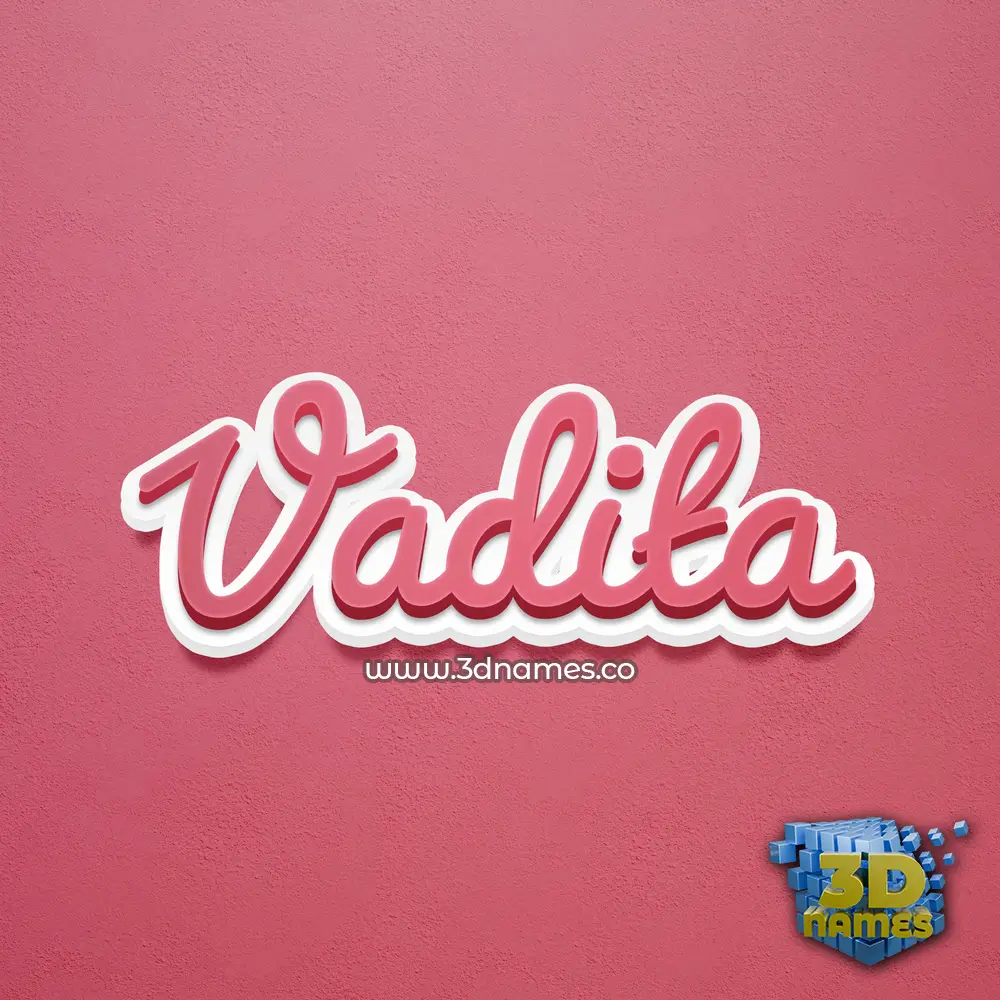 vadita in Red Scribble style - 3D name wallpaper