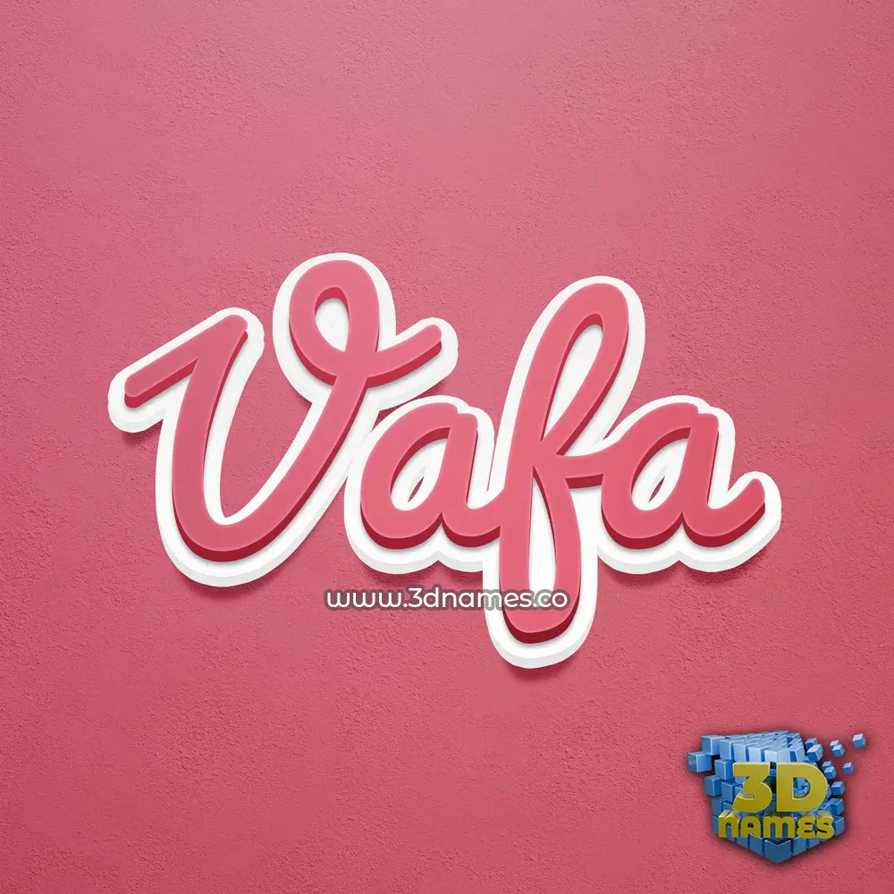 vafa in Red Scribble style - 3D name wallpaper