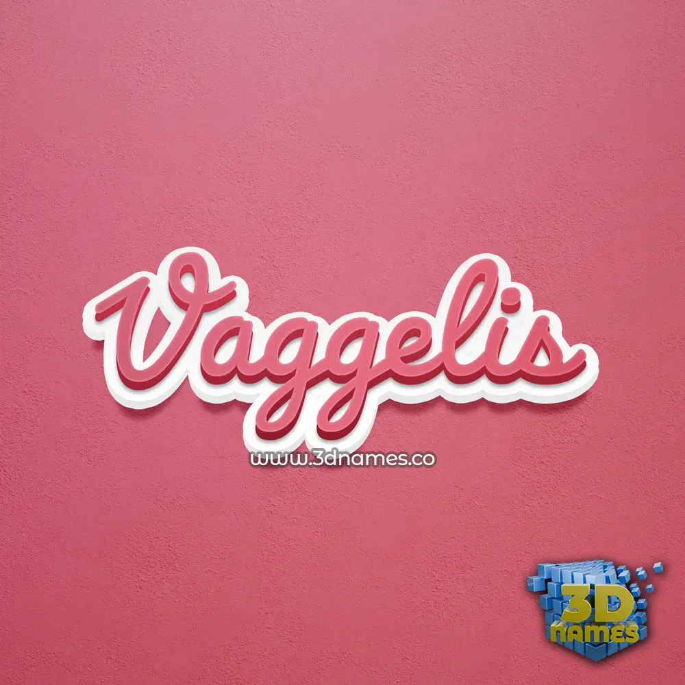 vaggelis in Red Scribble style - 3D name wallpaper