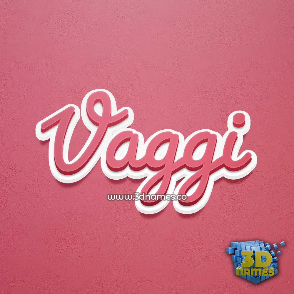 vaggi in Red Scribble style - 3D name wallpaper