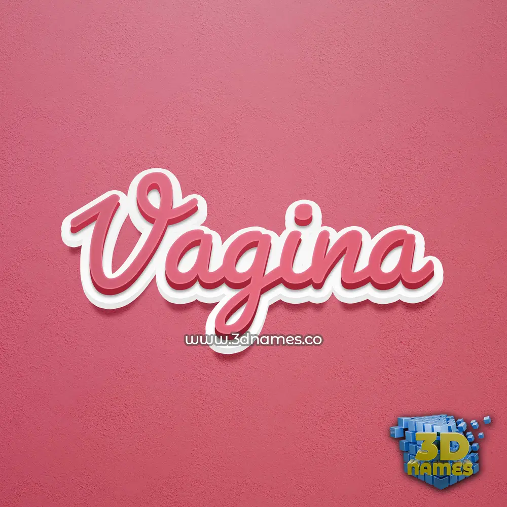 vagina in Red Scribble style - 3D name wallpaper