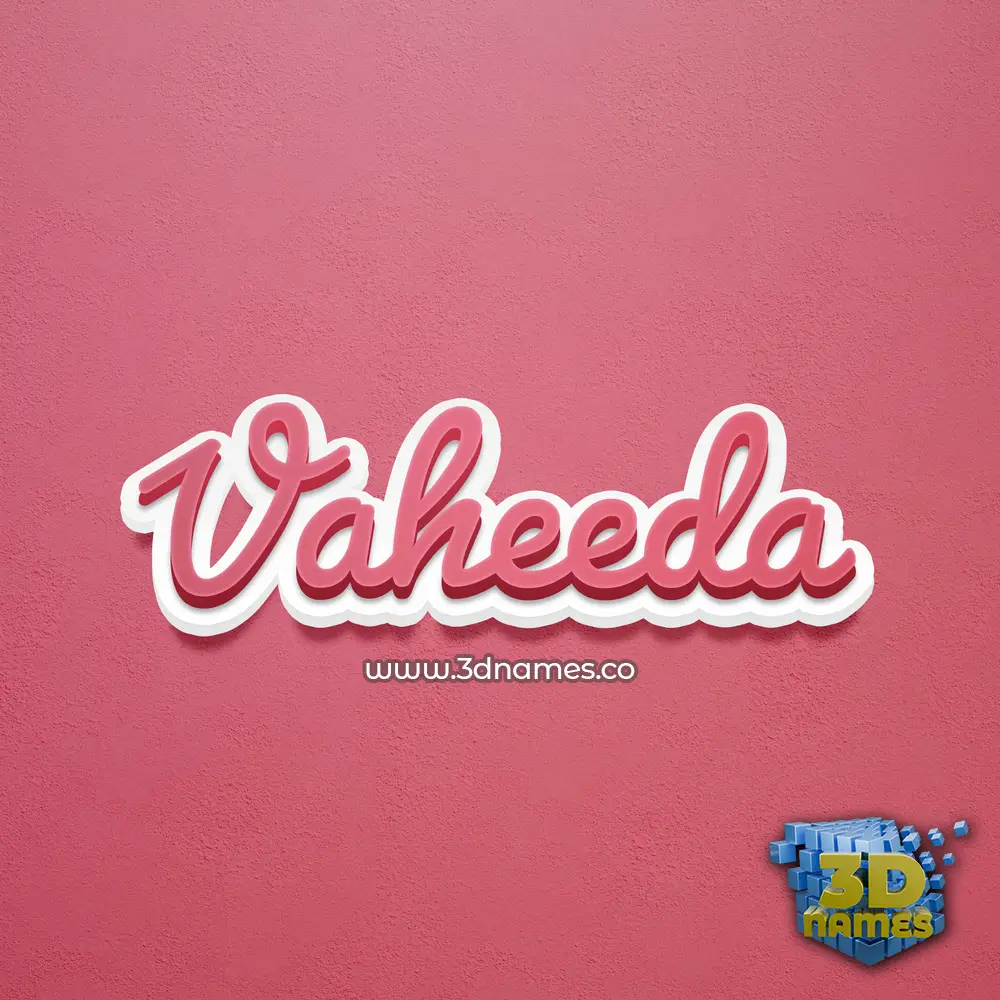vaheeda in Red Scribble style - 3D name wallpaper