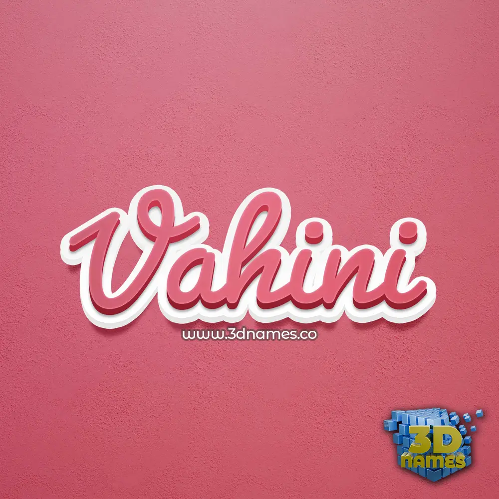 vahini in Red Scribble style - 3D name wallpaper