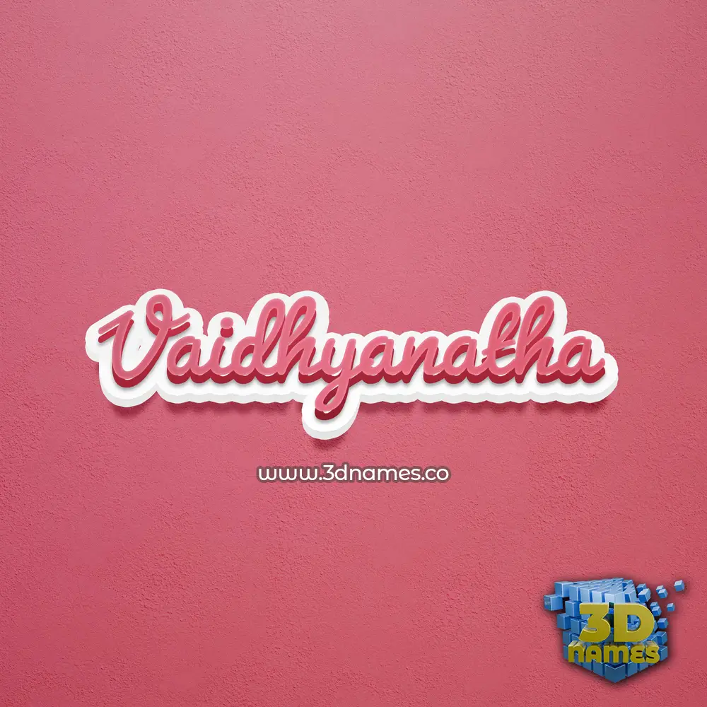 vaidhyanatha in Red Scribble style - 3D name wallpaper