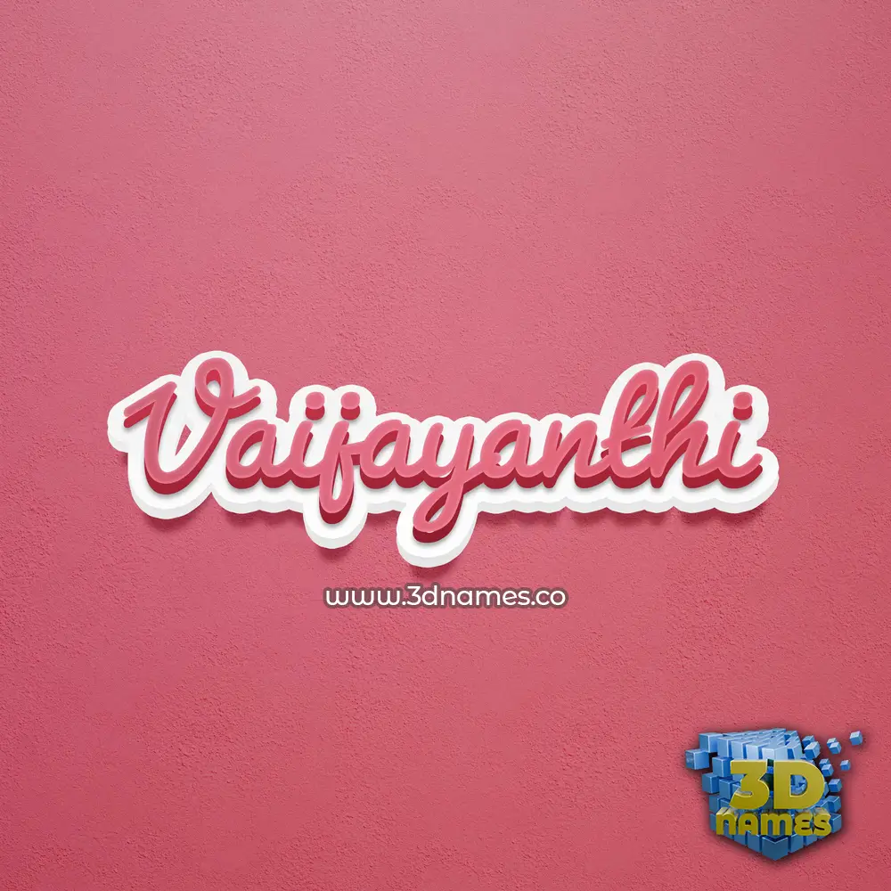vaijayanthi in Red Scribble style - 3D name wallpaper