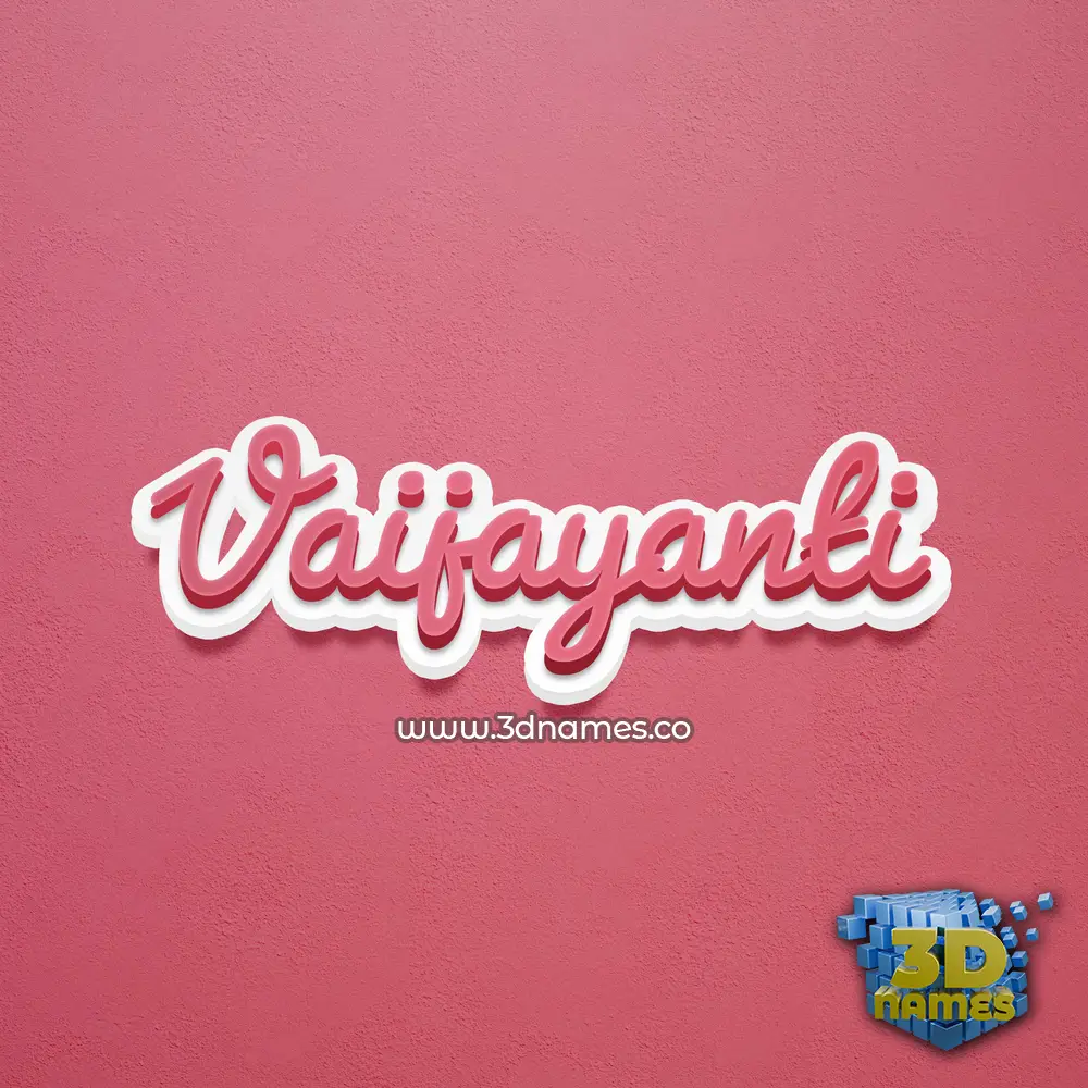 vaijayanti in Red Scribble style - 3D name wallpaper