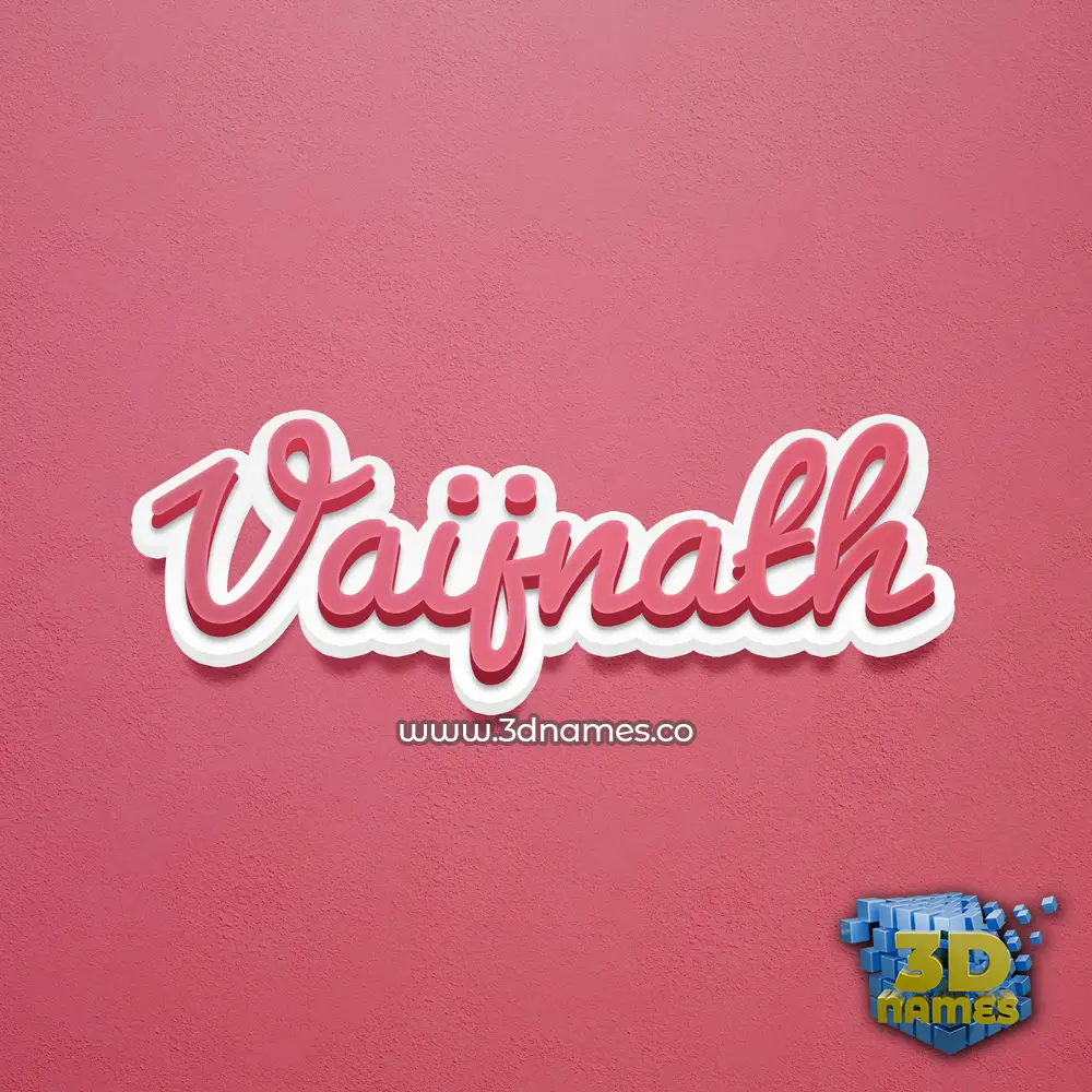 vaijnath in Red Scribble style - 3D name wallpaper