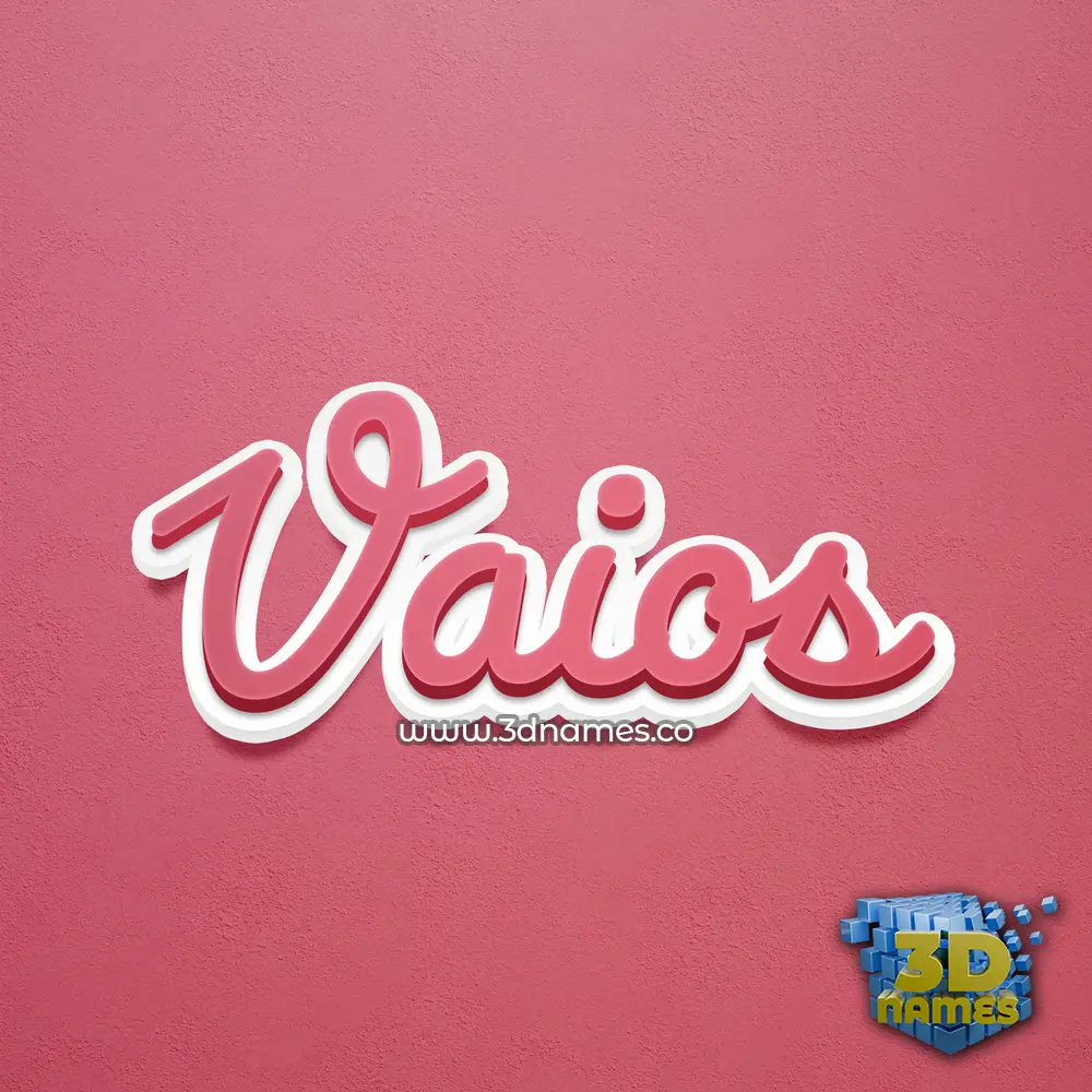vaios in Red Scribble style - 3D name wallpaper