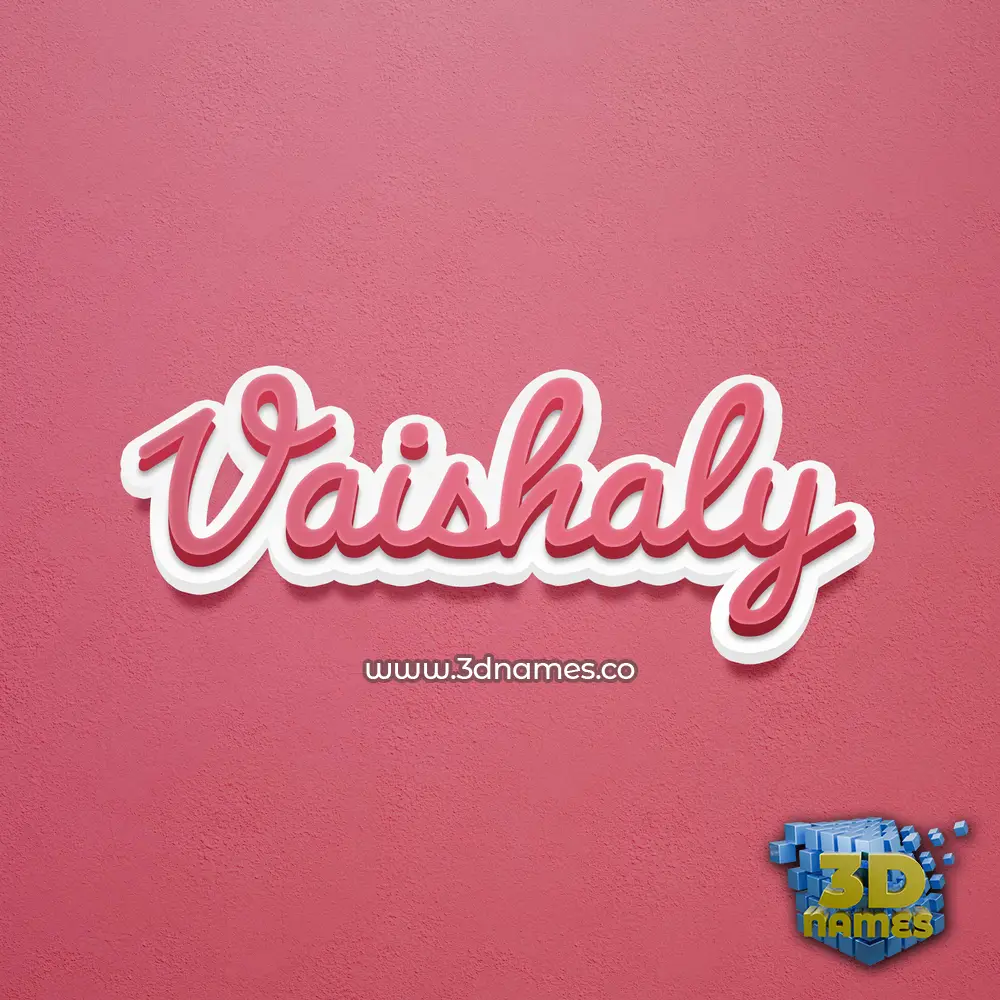vaishaly in Red Scribble style - 3D name wallpaper