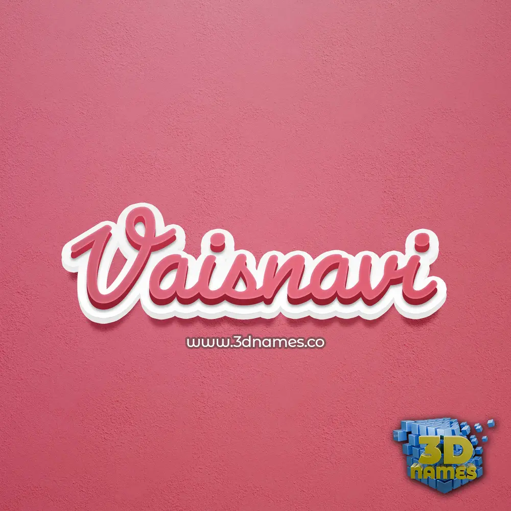 vaisnavi in Red Scribble style - 3D name wallpaper