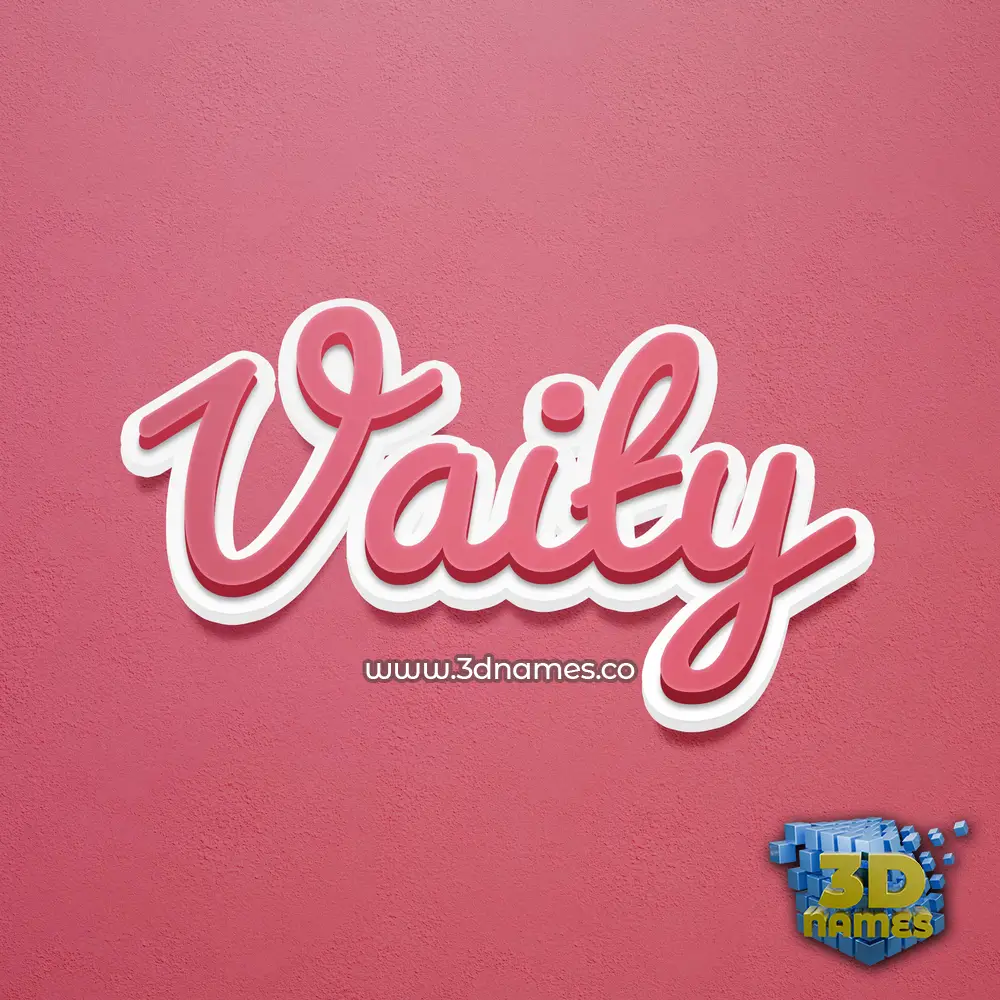 vaity in Red Scribble style - 3D name wallpaper