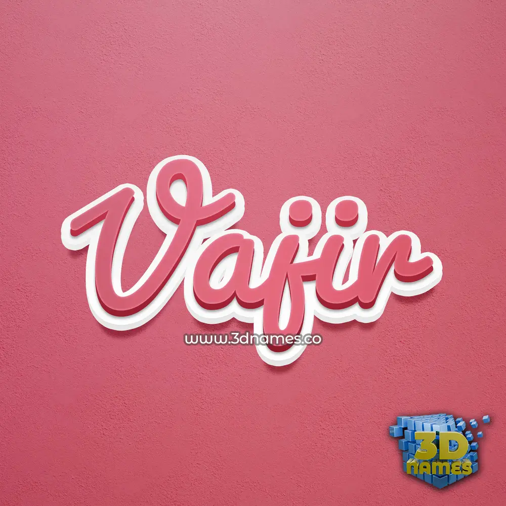 vajir in Red Scribble style - 3D name wallpaper
