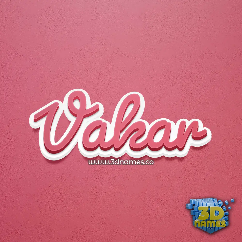 vakar in Red Scribble style - 3D name wallpaper