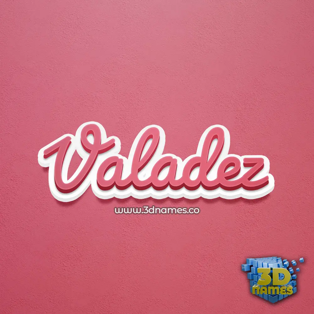 valadez in Red Scribble style - 3D name wallpaper