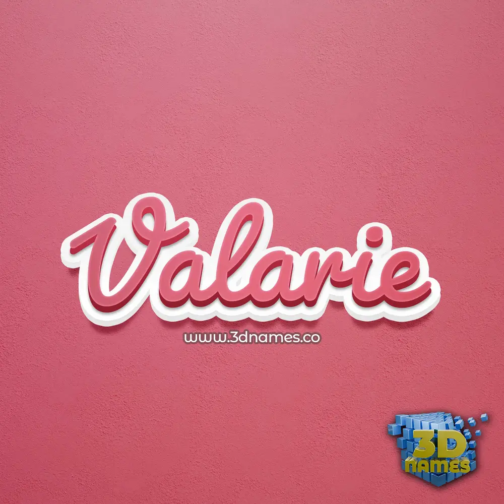 valarie in Red Scribble style - 3D name wallpaper